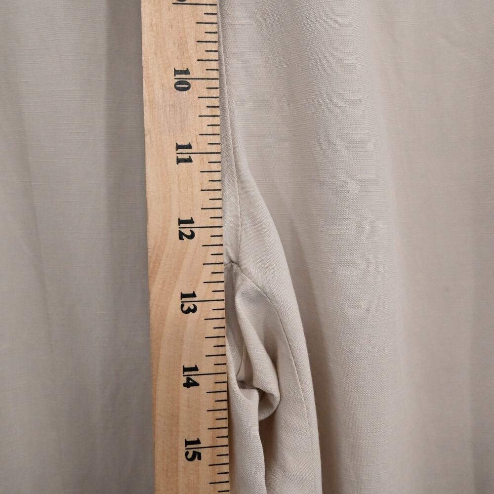 BARBARA ALVISI Womens Wide Leg Pants Size XS Linen Drawstring Minimalist Italy - Picture 4 of 12